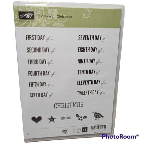 Stampin' Up Rubber Mount Stamp Sets 12 Days of Christmas & Watercolor Winter Too - Picture 2 of 12